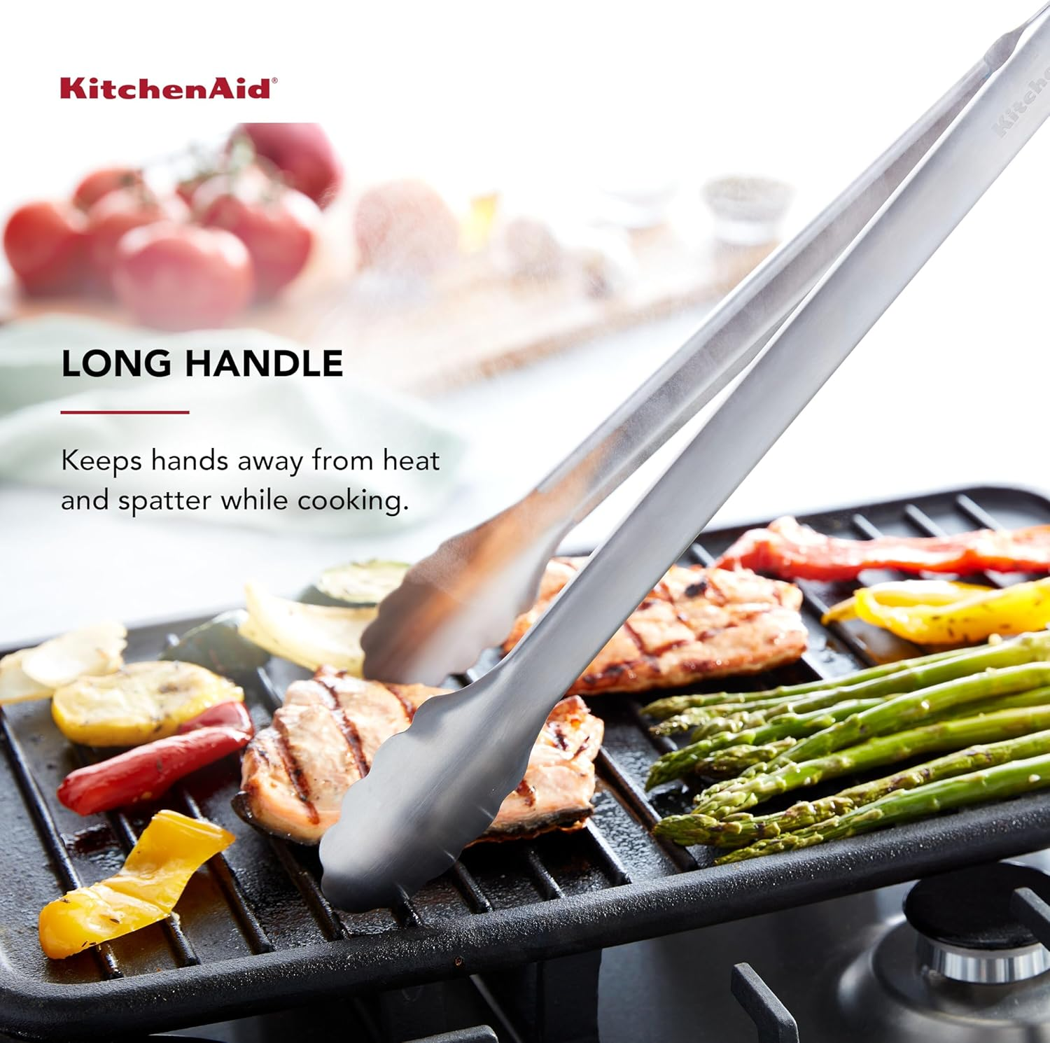 Kitchenaid Stainless Steel Long Tongs, 14 Inch image number 2