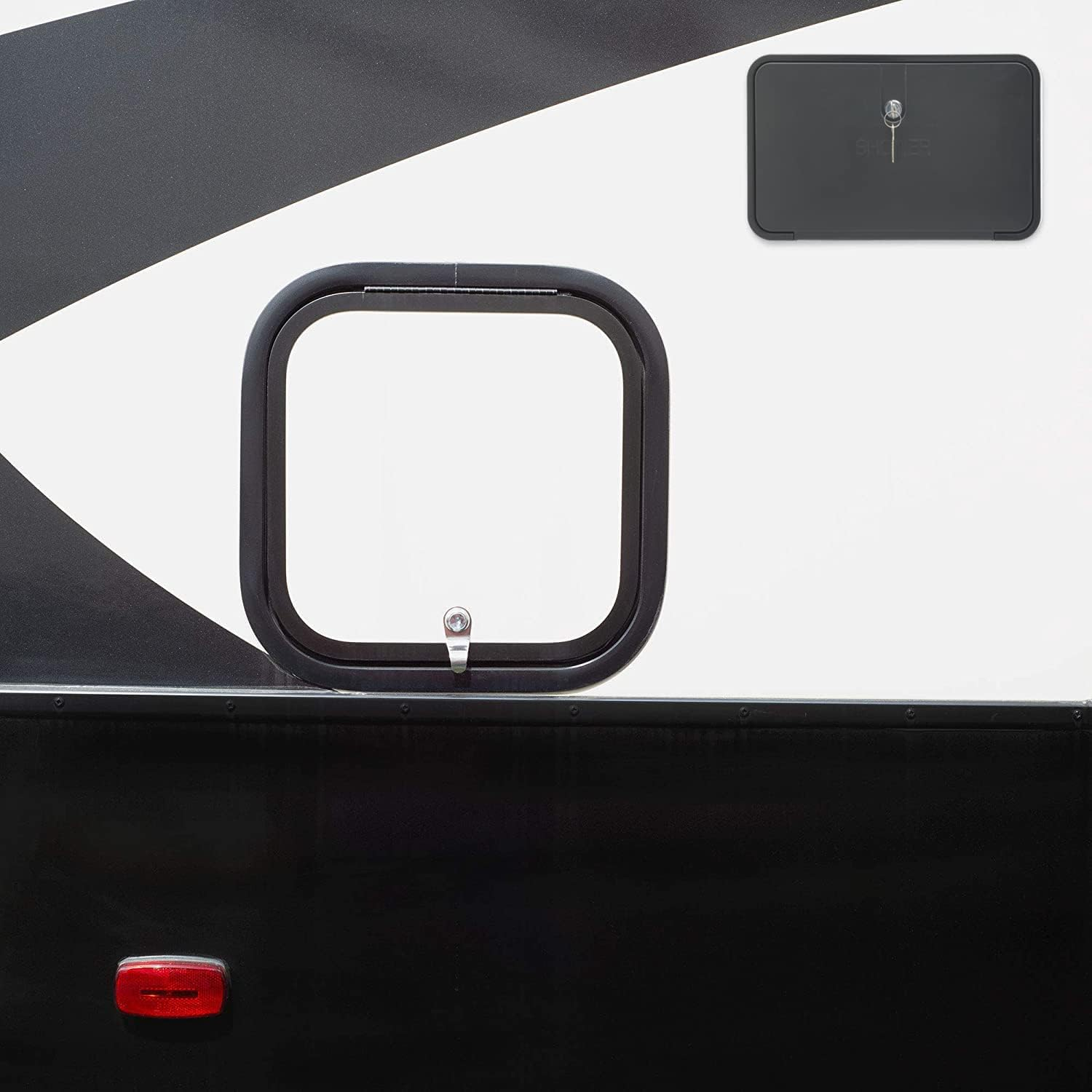 RV Outdoor Shower Exterior Shower Box Kit for RV, Camper, Van, Travel Trailer, Motorhome and Boat, Black image number 5