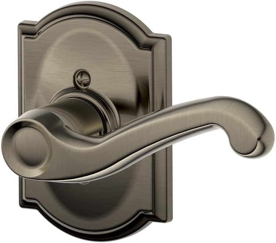 Schlage F51A FLA 605 Flair Keyed Entry Lever, Bright Brass