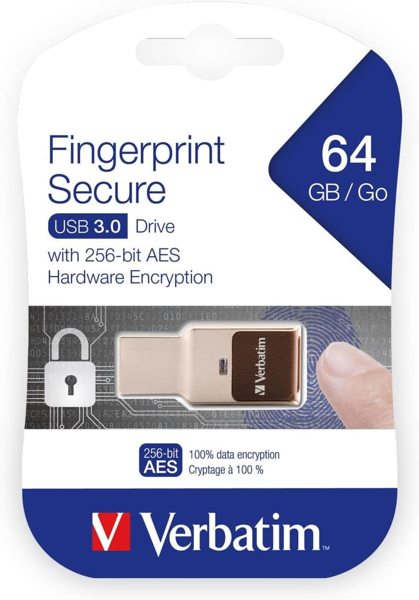Verbatim Store'N'Go Secure Fingerprint USB 3.0 Drive 64GB