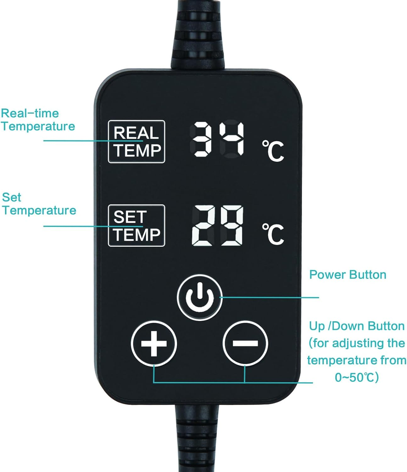 30W Seedling Heat Mat with Thermostat Control 52X25Cm Heating Pad Waterproof for Plant Germination Hydroponics Indoor Seed Starting Digital Thermostat Control Monitor Indoor Thermometer image number 1