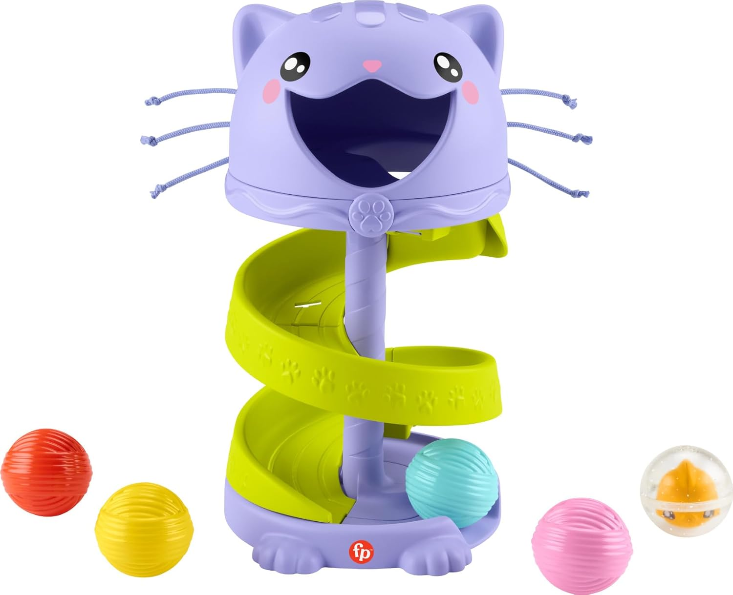 Fisher-Price Baby & Toddler Toy FP Pets Purrr-Fect Ball Tower Activity Center for Developmental Play Ages 9+ Months image number 4
