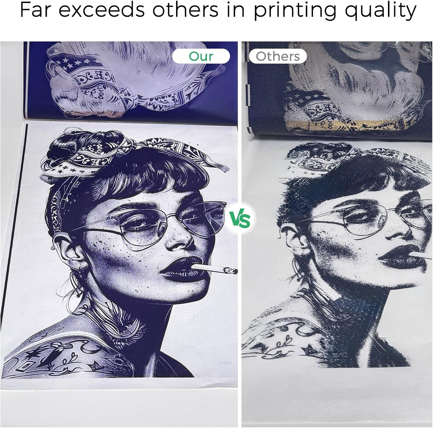 NEWYES 100 Sheets Tattoo Transfer Paper, Tattoo Stencil Paper for Tattooing A4 Size & 4 Layers Thermal Transfer Paper for Tattoo Printer DIY