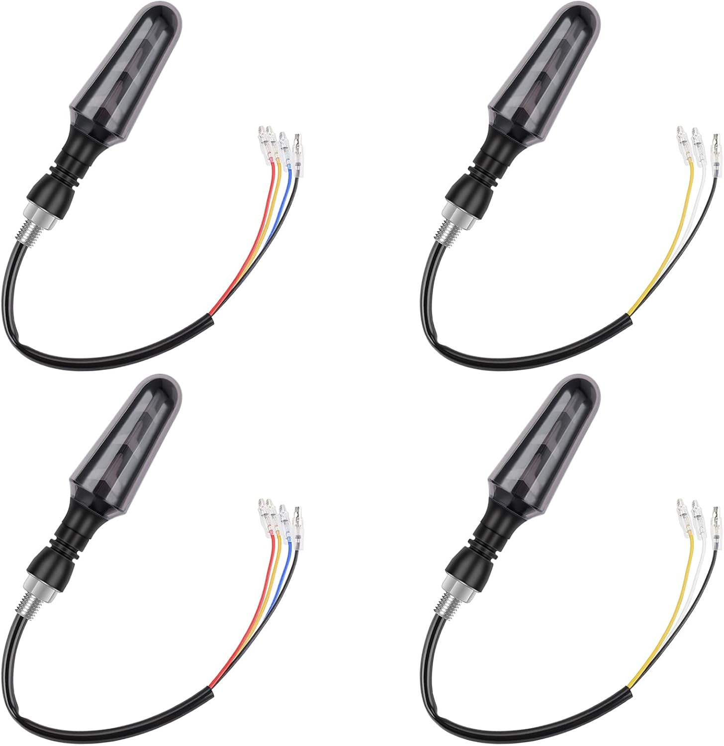 Kinstecks 4PCS Motorcycle Indicators Flowing Turn Signal Lights Motorbike Turning Indicators Daytime Running Lights Taillights Brake Lights 12V for Motorcycle Motorbike image number 3