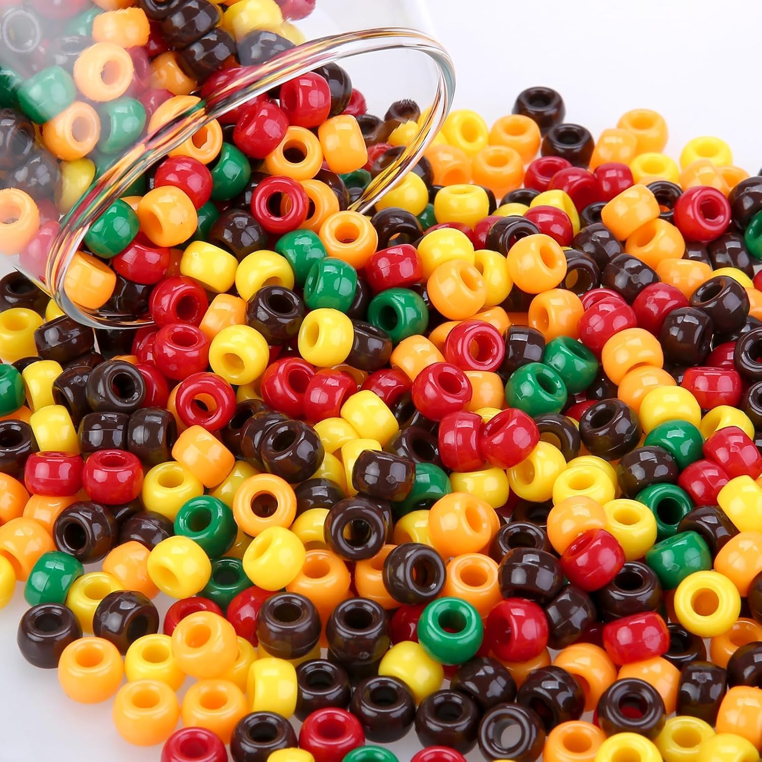 1000PCS Blue Pony Beads, Royal Blue Beads for Bracelets Hair Beads for Braids Kandi Beads Assorted Opaque round Plastic Beads for DIY Crafts Home Decor Hanukkah Decorations