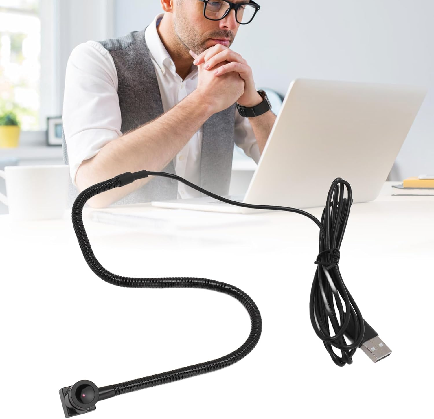 USB Center Webcam,Compact and Convenient Eye 1080P Webcam,Clear Sound USB Center for Eye,For PC Laptop image number 4