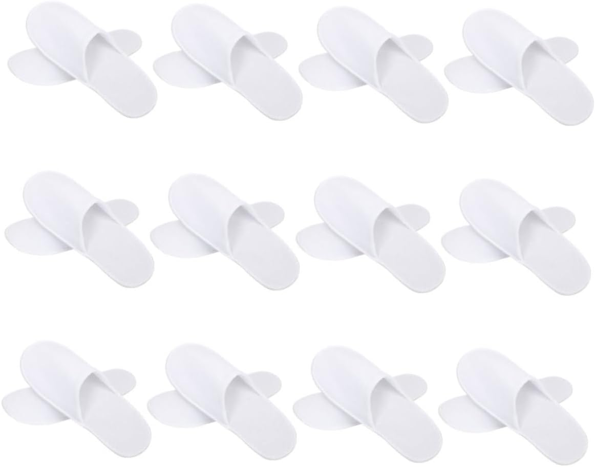 OATIPHO Bulk Slippers for Guests 12 Pack of Soft Comfortable Home Slippers for Hotel Spa Use image number 1