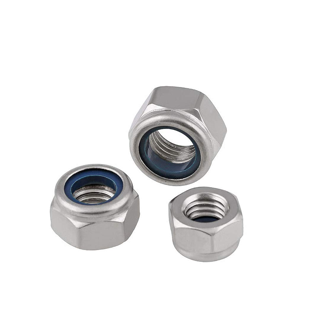 M2(2Mm) Nyloc Hex Nut, Stainless Steel Nylon Insert Lock Nuts image number 4
