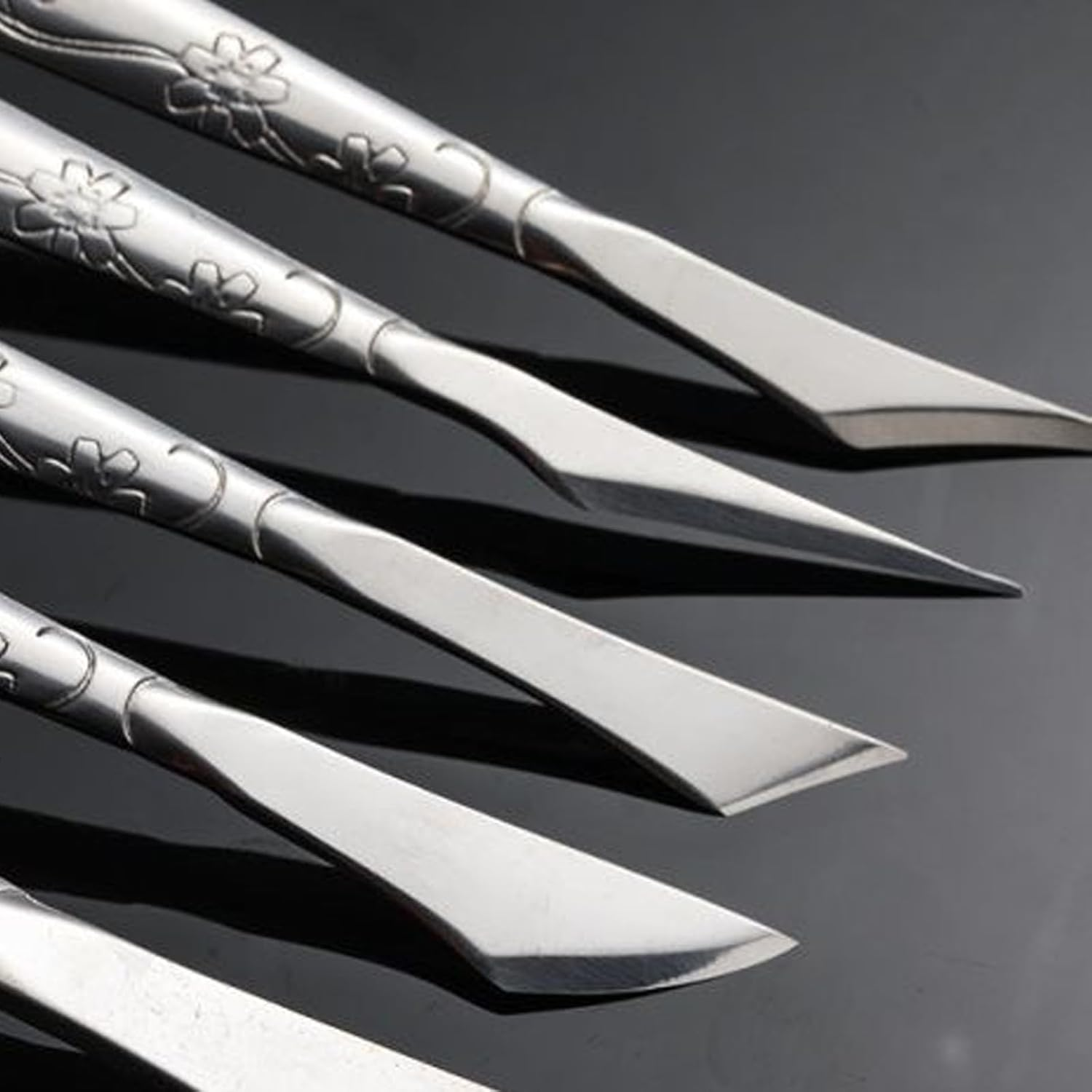 8Pcs Leather Craft Knife, Portable Leather Cutting Tool Leather Craft Skiving Sharp Handle Knife Leather Craft Handwork DIY Tool for Leather Art, Scrapbooking, Foam, Clay, Carving, Scalpel image number 2