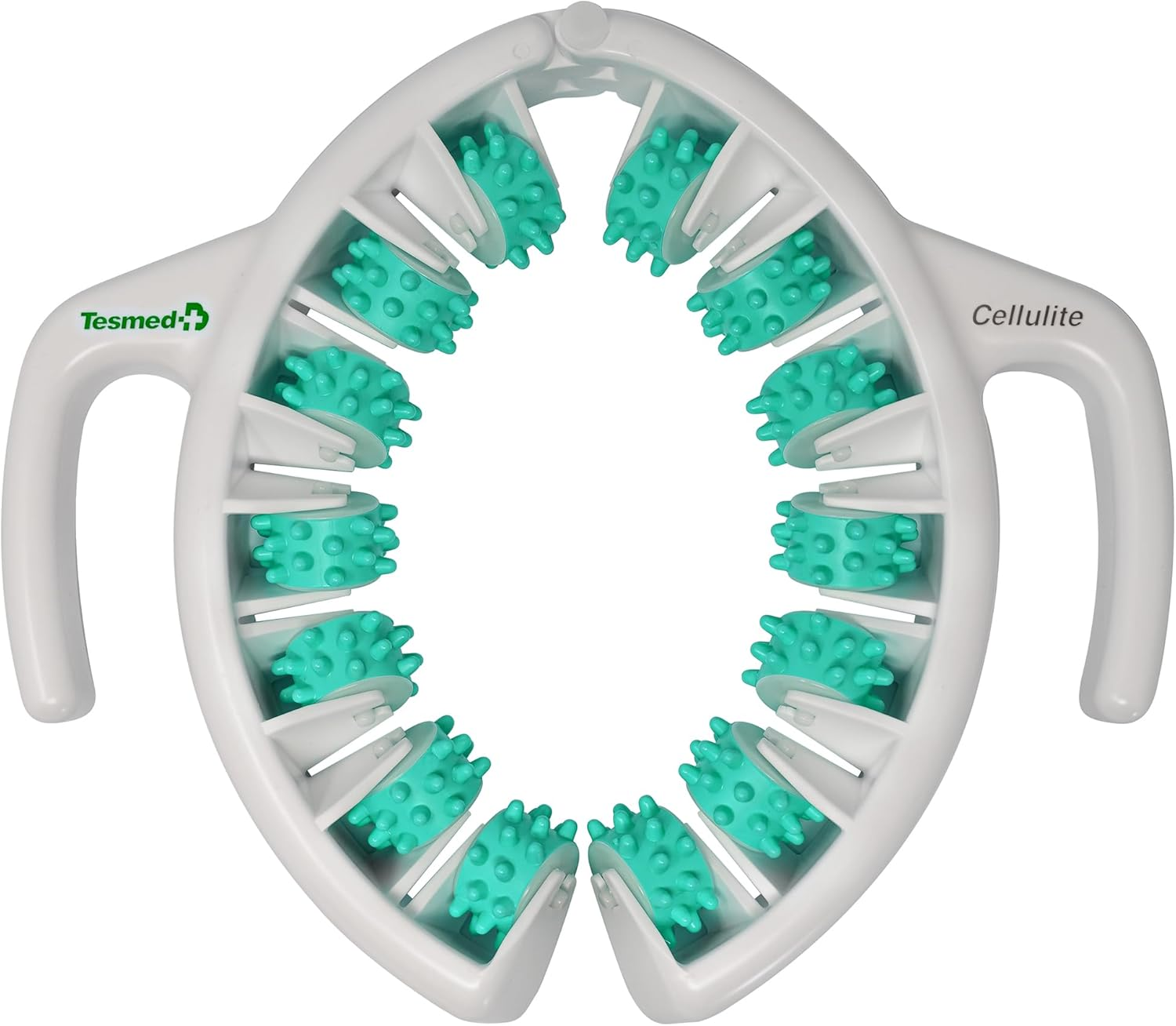 TESMED Cellulite Massager Made in Italy, Patent-Pending Anti-Cellulite Device with Convertible and Divergent Rollers That Lift and Smooth Skin (Pink)