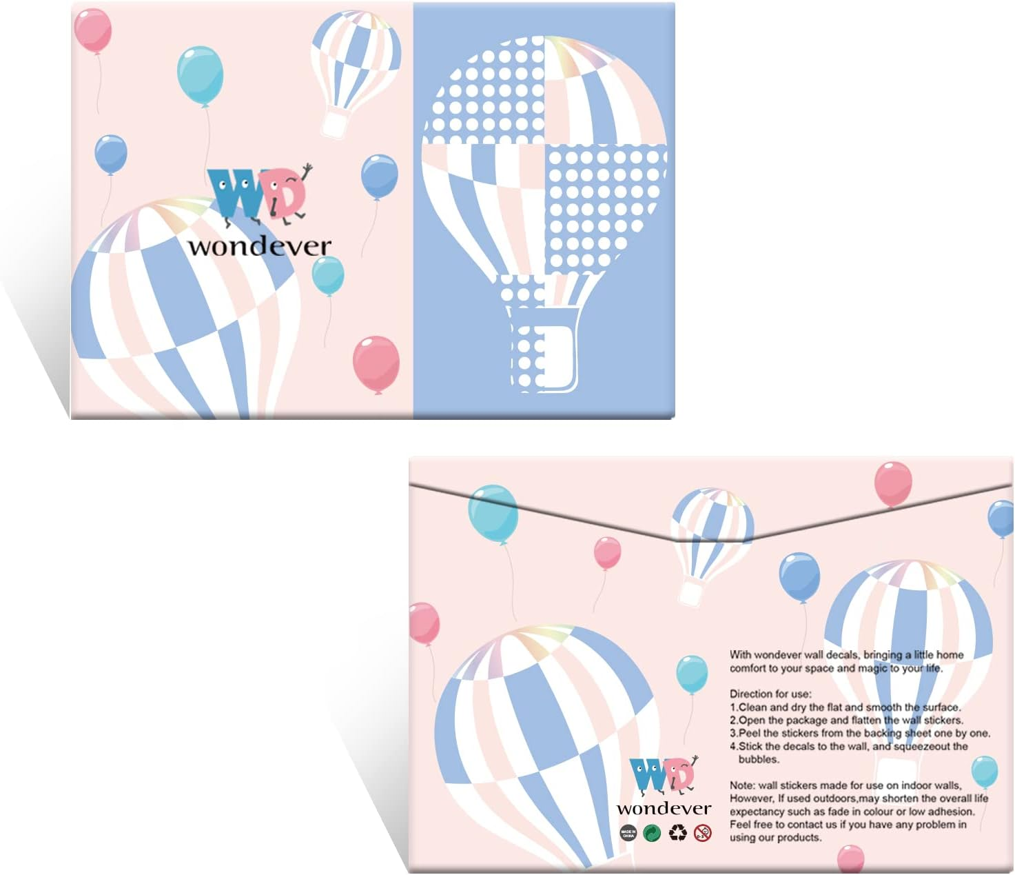 Wondever Rocket Wall Stickers Outer Space Planets Peel and Stick Wall Art Decals for Baby Nursery Kids Bedroom Playroom (H:40 Inches) image number 4