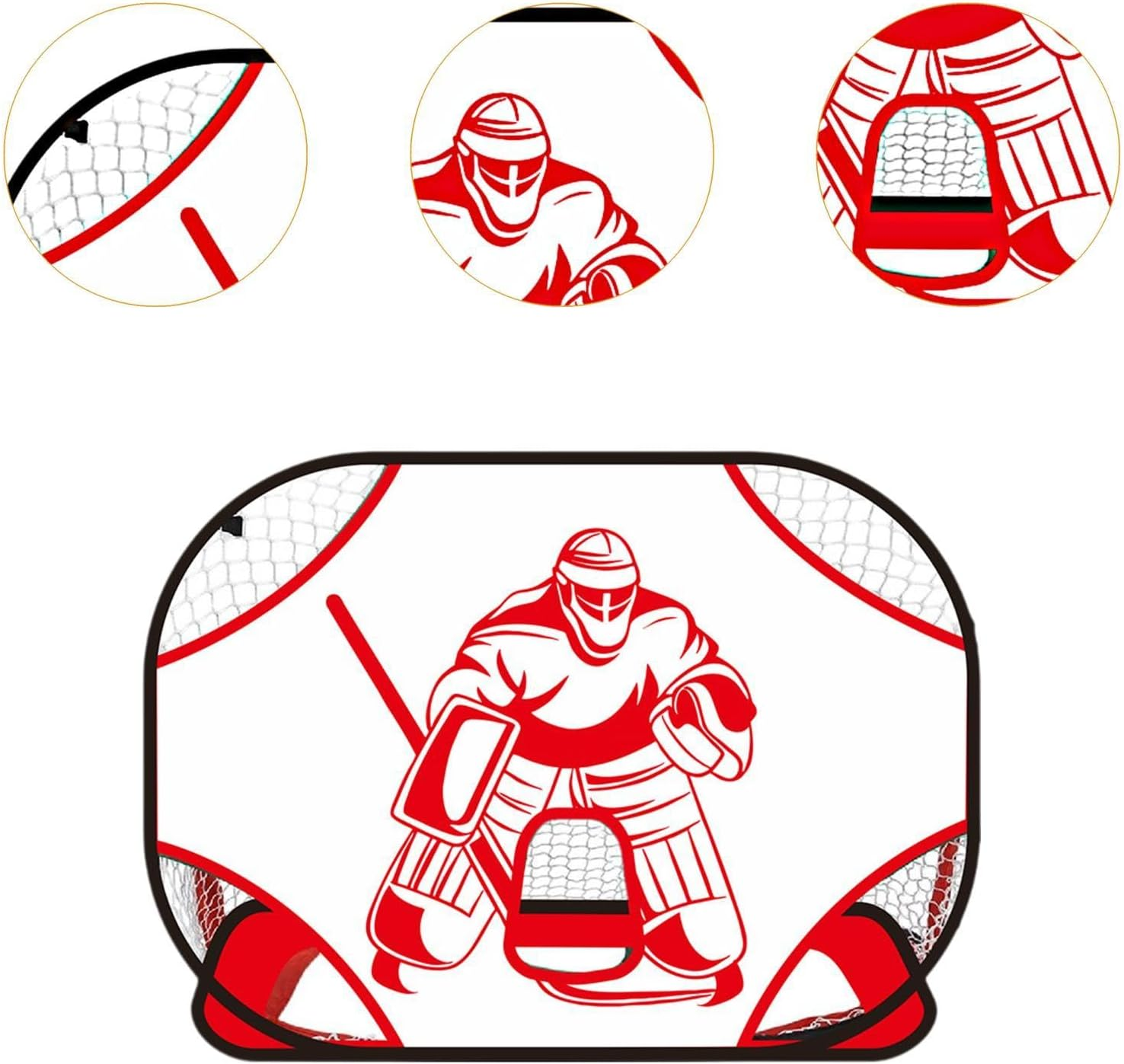 Vaveren Hockey Goal Practice Target Hockey Net Versatile Goalie Target Easy Attach for Outdoor Sports Indoor Backyard Hockey Lacrosse