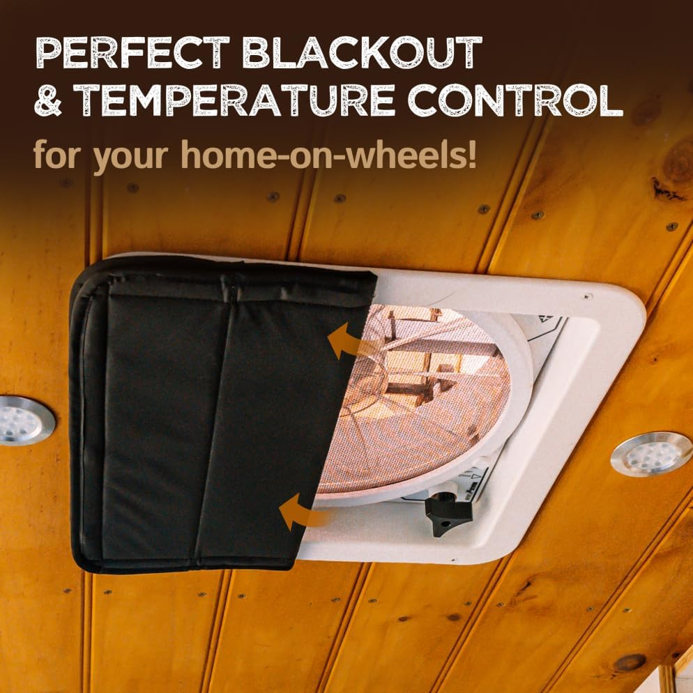 Living in a Bubble Magnetic Insulated Campervan and Caravan Roof Hatch Cover, 42X42Cm (White) image number 6