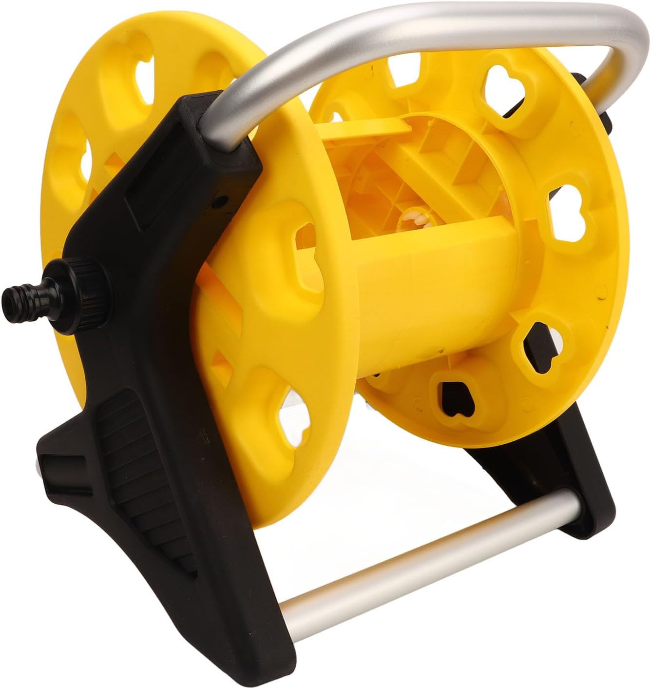 Garden Hose Reel, Portable Garden Hose Holder, Durable Wall Floor Mounted Hose Reel, Holds 98.4 Feet of 17Mm Hose, Water Hose Reel for outside Garden Yard Lawn image number 5