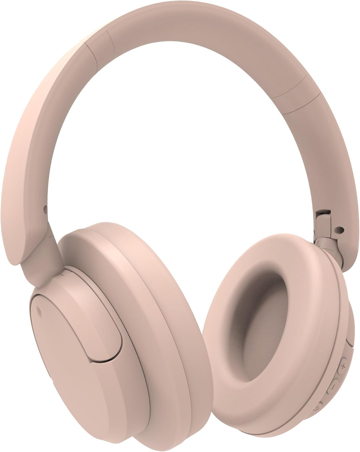 Laser Active Noise Cancelling Headphones, Bluetooth 5.3 Over-Ear Headset with Built-In Mic, 20H Battery, USB C Fast Charging, Foldable, Pink - Compatible with Phones, Laptops, and Tablets