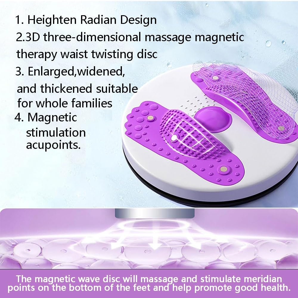 Ab Twist Waist Disc Board with Handles - Adjustable Twisting Trainer with Massage Foot Sole - Rotating Balance Disc for Slimming Waist, Abs, Arms, Hips & Thighs Home Workout image number 4