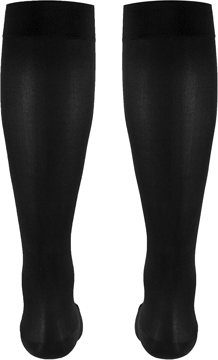 Truform Women'S Compression Stockings, 20-30 Mmhg, Knee High Length, Closed Toe, Opaque, Black, Medium image number 2