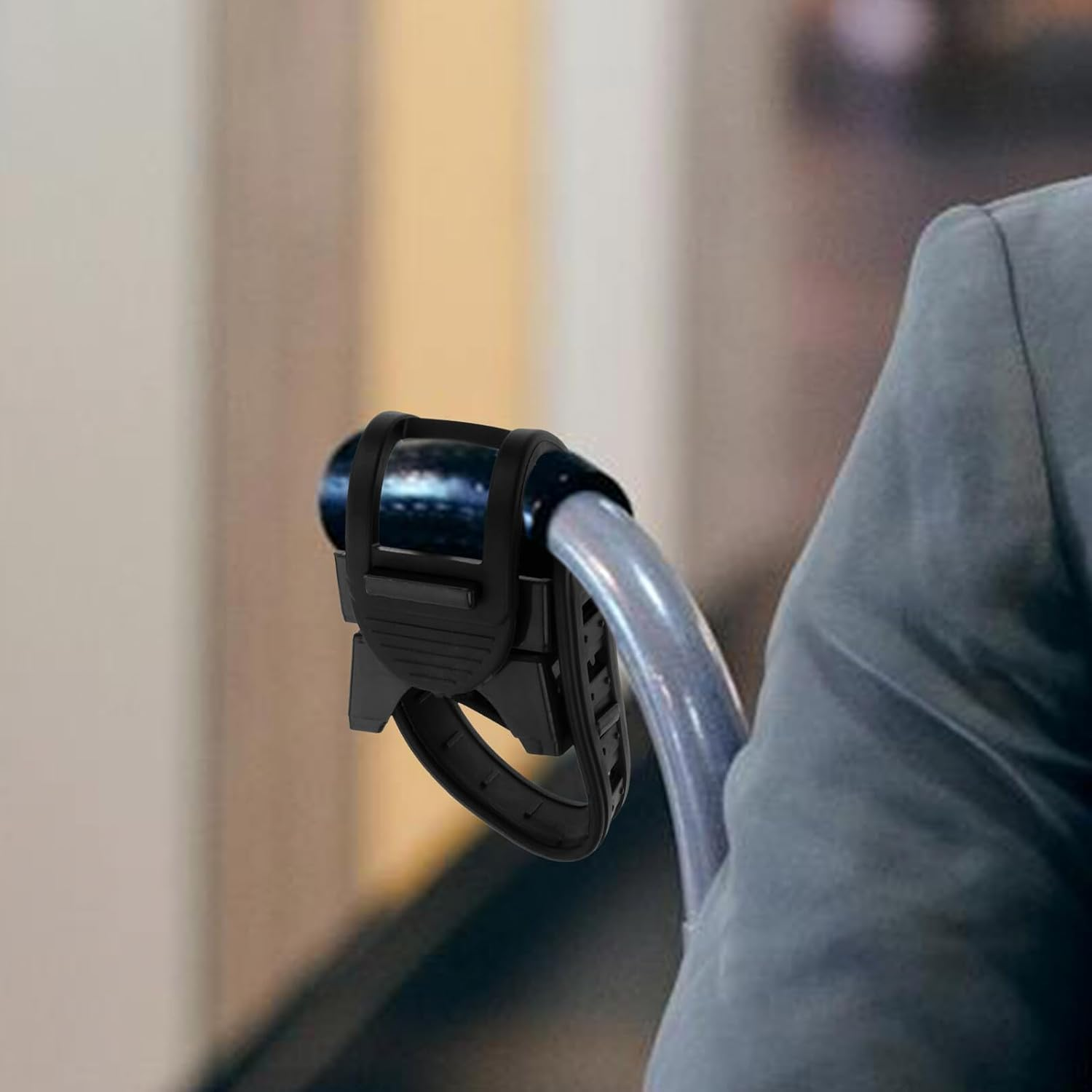 CLISPEED 2Pcs Wheelchair Cane Holder Bracket Crutch Rack Attachment for Mobility Scooters Walkers Elderly Users Convenient Cane Storage