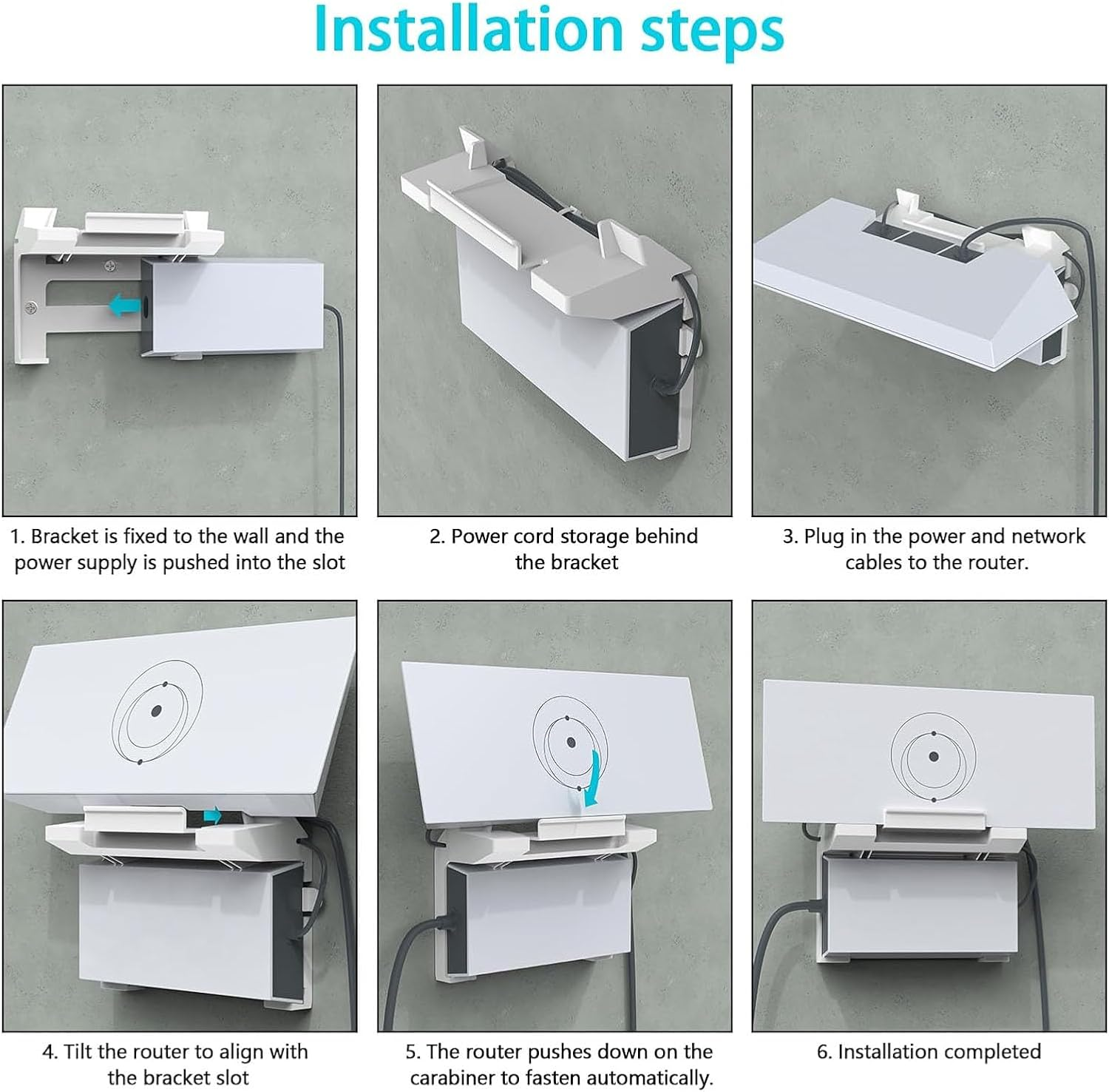 Starlink Gen 3 Mount, Starlink V3 Router Wall Mount All in One Starlink V3 Router and Starlink Gen 3 Power Supply Mounting Kit for Starlink V3 & Gen3 Standard Router image number 5