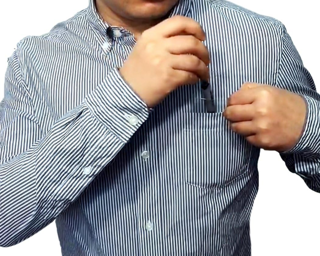 DS. DISTINCTIVE STYLE Shirt Pocket Protector 10 Pieces PVC Pocket Protectors for School Hospital Office Supplies (White) - Clear image number 4