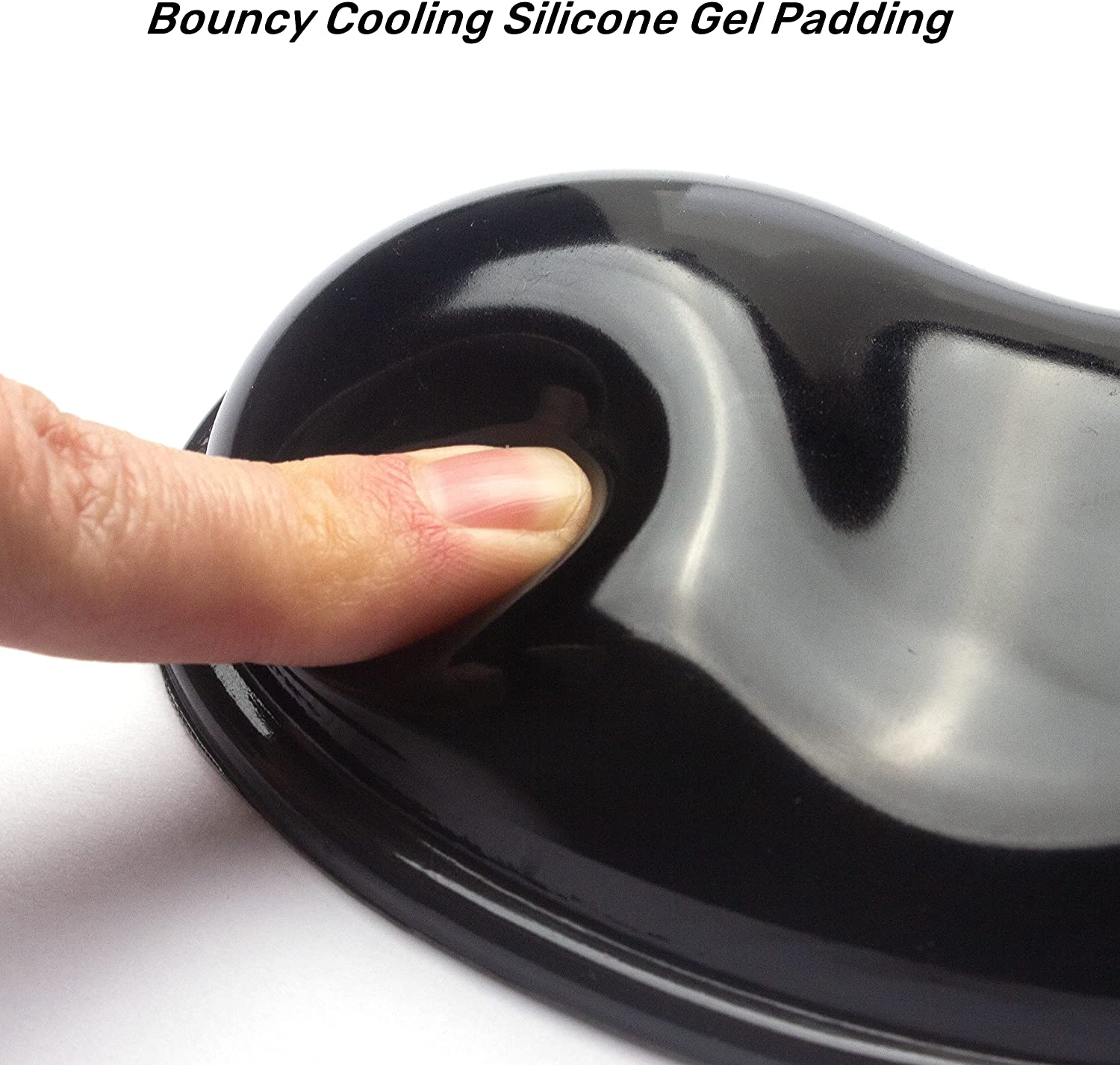 BRILA Ergonomic Silicone Mouse Wrist Rest, Cooling Silica Gel Mouse Wrist Support Pad for Office Work and Laptop Computer Gaming image number 4