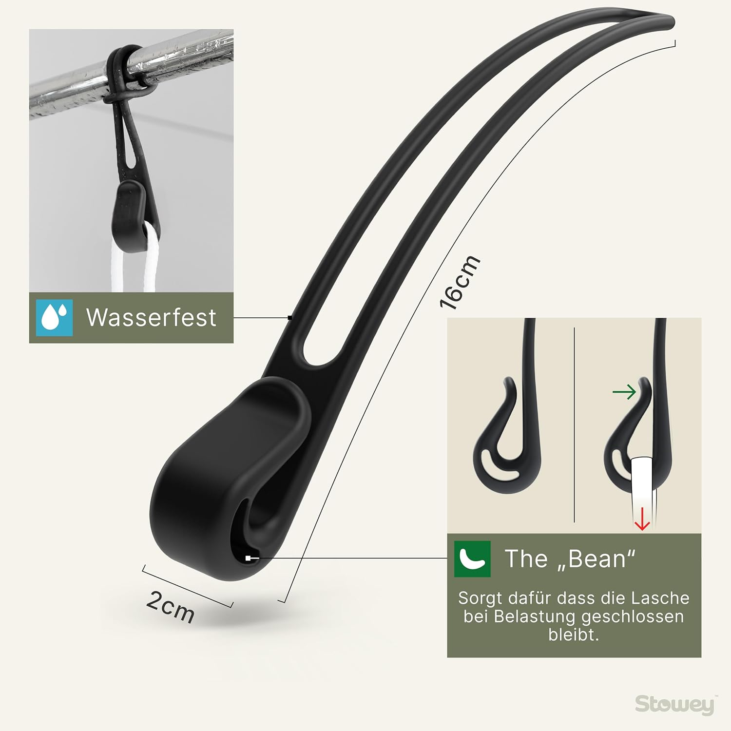 Home Hook Towel Rail without Drilling and Gluing (Pack of 2) - for the Whole Household, the Hook Is Your New Bathroom and Kitchen Organiser, Top Housewarming Gift, Holds 10 Kg, 2 X Coat Hooks, Black image number 1