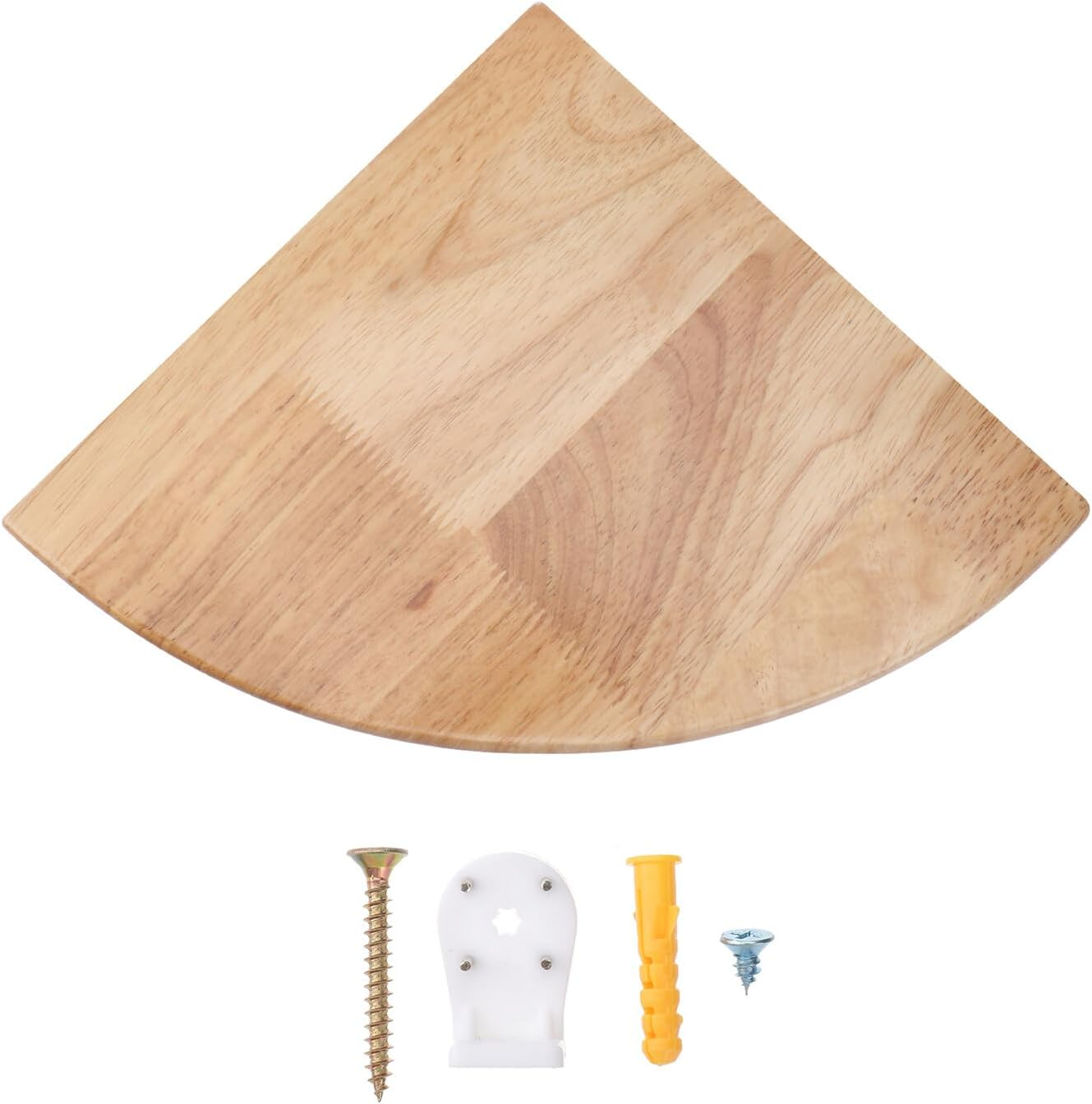 TEHAUX Fan Shaped Wall Shelf Corner Rack Floating Storage for Kitchen Bedroom Living Home Decor image number 2