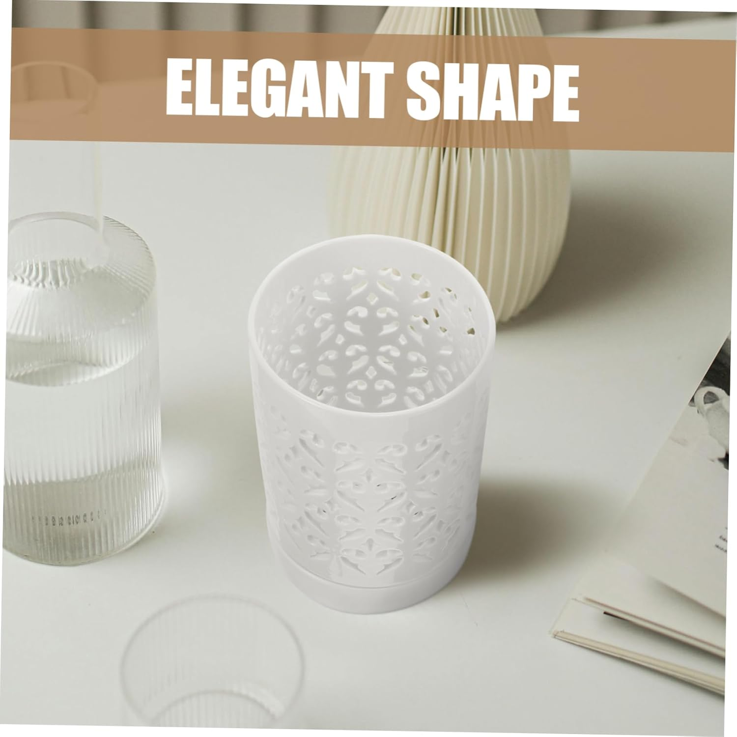 Ceramic Orchid Pot Drainage Holes, Indoor and Outdoor Decorative Flower Planter, White Slotted Orchid Planter Suitable for Potted Plants and Garden Use - Green image number 2