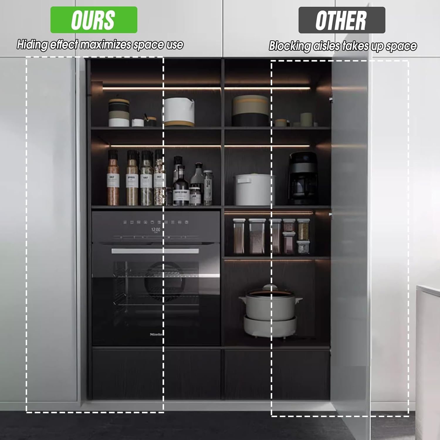 Lipshome Pocket Door Slides, Pivot Door Slide Hardware Inset,Cabinet Pocket Door Hardware Kit Fit for Inset Door,Cabinet Door (16 Inches, Pieces, 4) image number 1