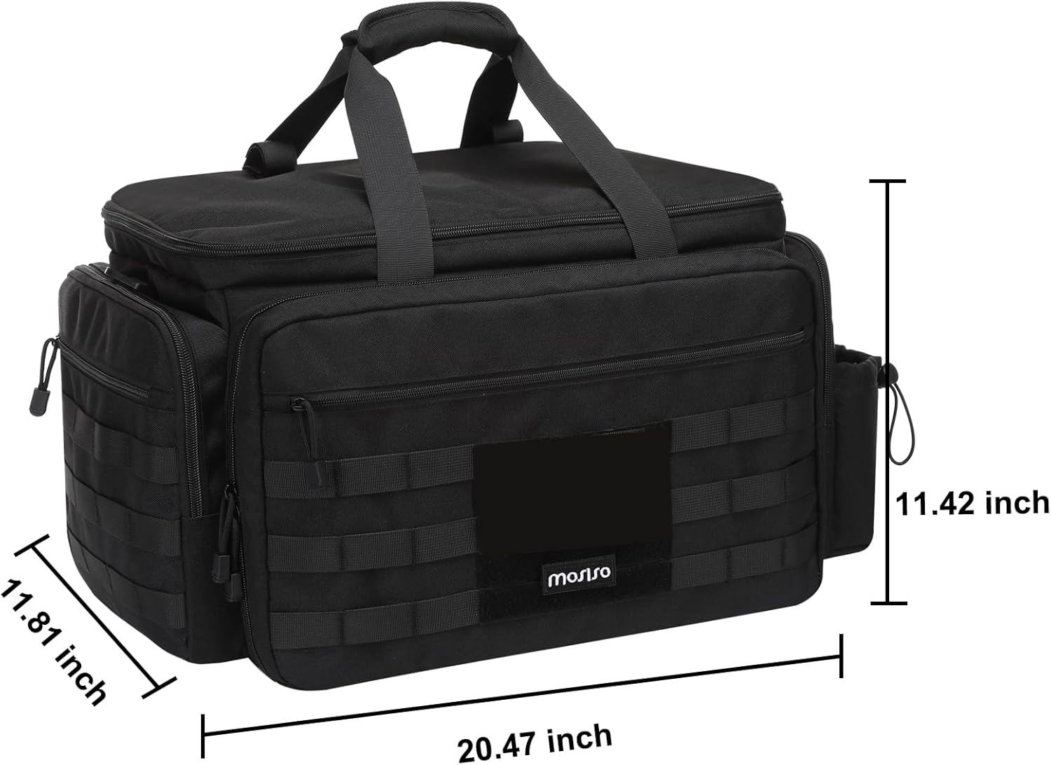 MOSISO Patrol Bag Law Enforcement, Car Front Seat Organizer for Police Equipment, Police Gear Bag with Padded 16 Inch Laptop Compartment, Hanging Seat Storage for Patrol Vehicle, Car, Truck, Black image number 5