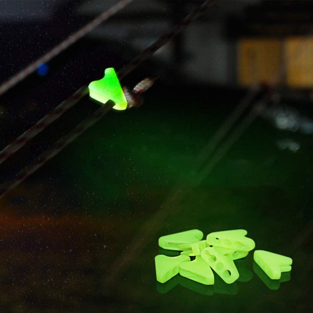 CLISPEED 20Pcs Wind Rope Buckle Fluorescent Glow in the Dark Tent Rope Cord Tensioner Adjuster for Camping Hiking Backpacking image number 2