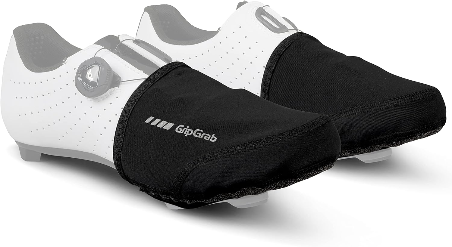 Gripgrab Windproof Road Bike Toe Covers Cycling Overshoes Thermal Insulating Midseason Toewarmers Shoecaps Black Hi-Vis