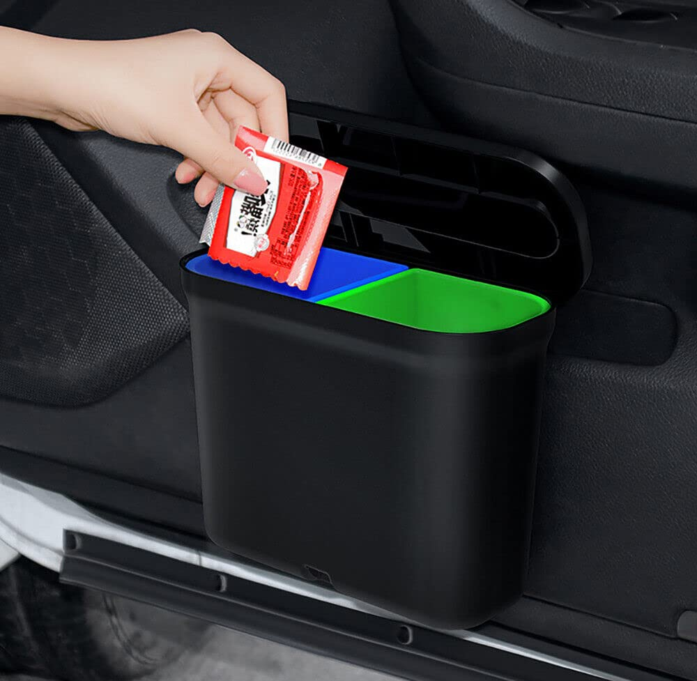 JR Joyreap 2 In1 Car Rubbish Bin Holder Trash Can Waste Dust Case Vehicle Garbage Storage