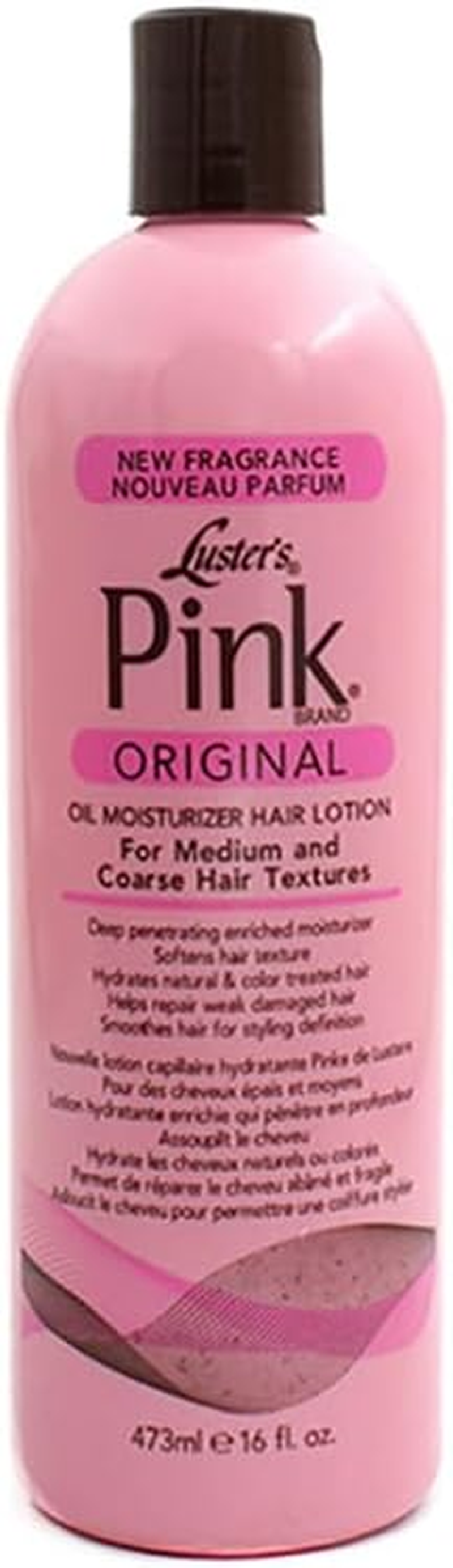 (470Ml) - Lustre Pink Oil Moisturiser Original Hair Lotion