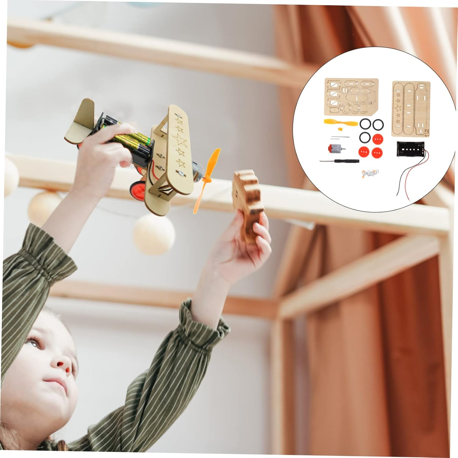 KONTONTY Toy Drone Model Kit DIY Plane Aircraft for Boys and Girls Y Toy Safe Fun Learning Toy image number 5