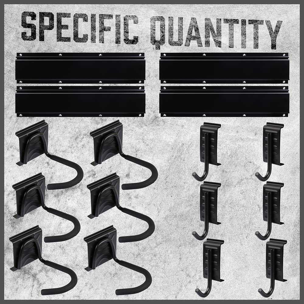 HORUSDY Bike Storage Rack, 6 Bike Racks and 6 Helmets Hooks, Wall Mounted Bike Storage Rack, Max Capacity 600Lbs