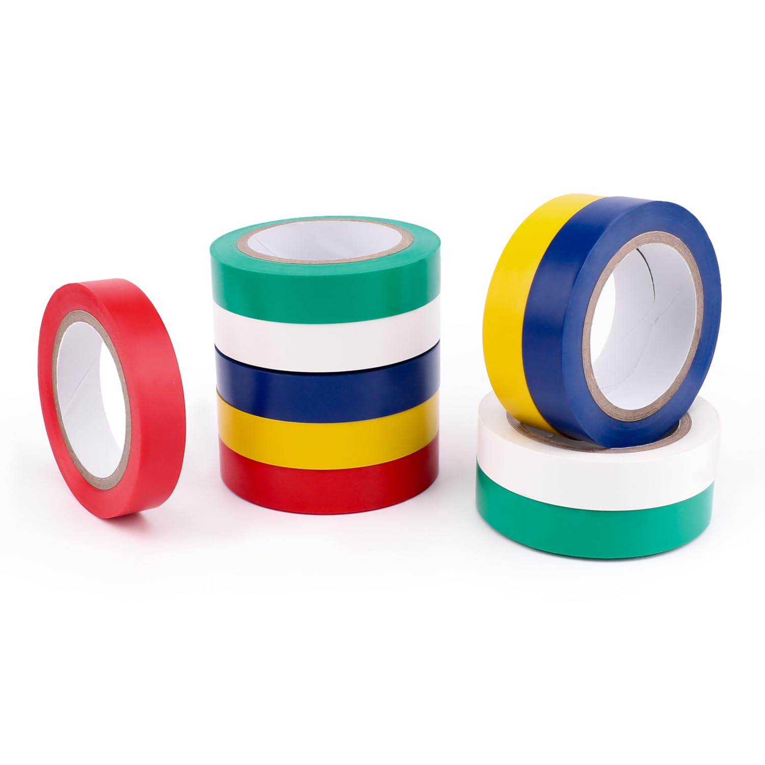 Amazon Basics Electrical Tape, 3 Cm by 6 Meter, Multi-Color, 10-Pack, Great for General Home&Diy, Automotive, Electrical, Labeling and Craft Project (Previously Amazoncommercial Brand) image number 2