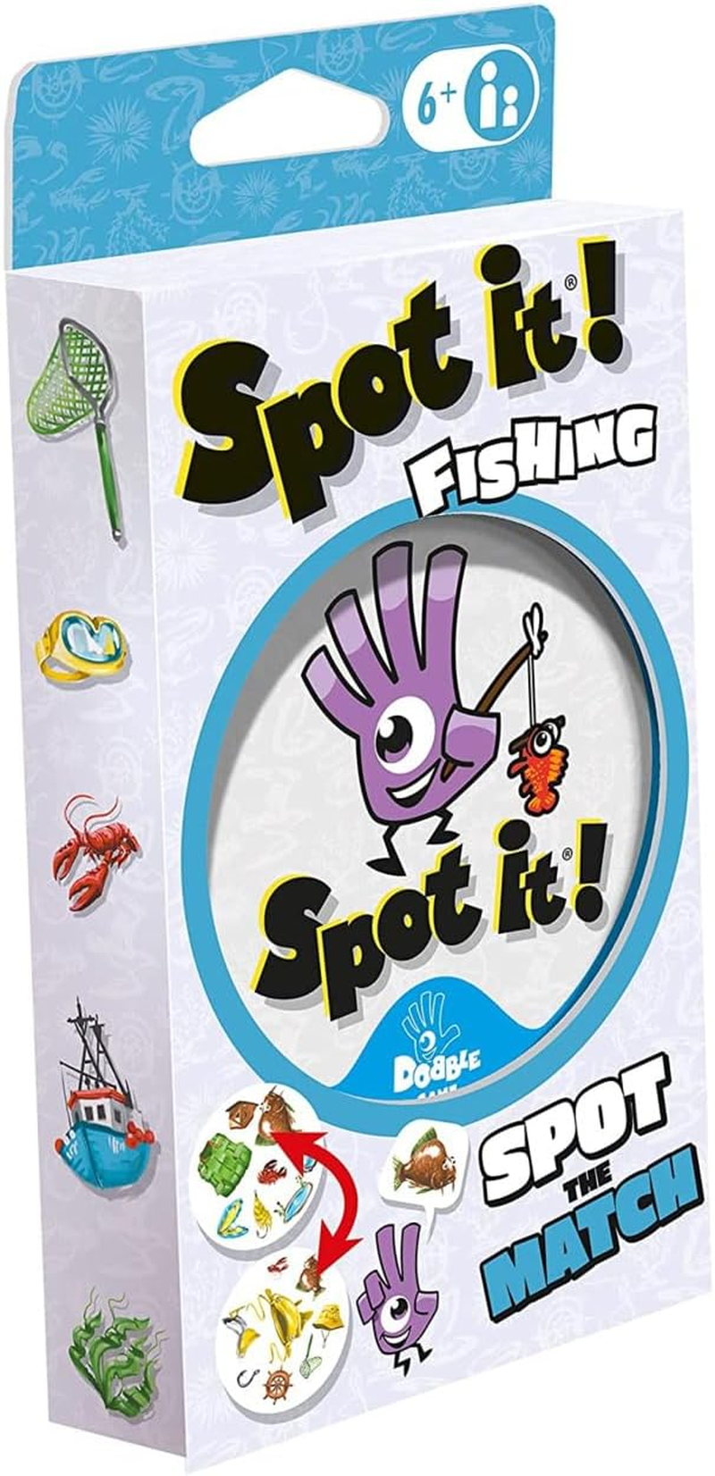 Zygomatic Spot It! Fishing Card Game | Game for Kids | Age 6+ | 2 to 8 Players | Average Playtime 15 Minutes | Eco-Blister | Made by (Model: SP153)