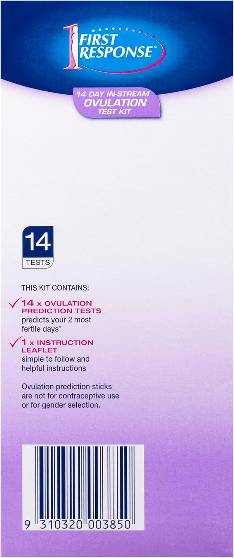 First Response 14 Day Instream Ovulation Test Kit - 99% Accurate - Easy to Read - Test at Any Time of the Day - Predicts Your Two Most Fertile Days - 14 Pack image number 3