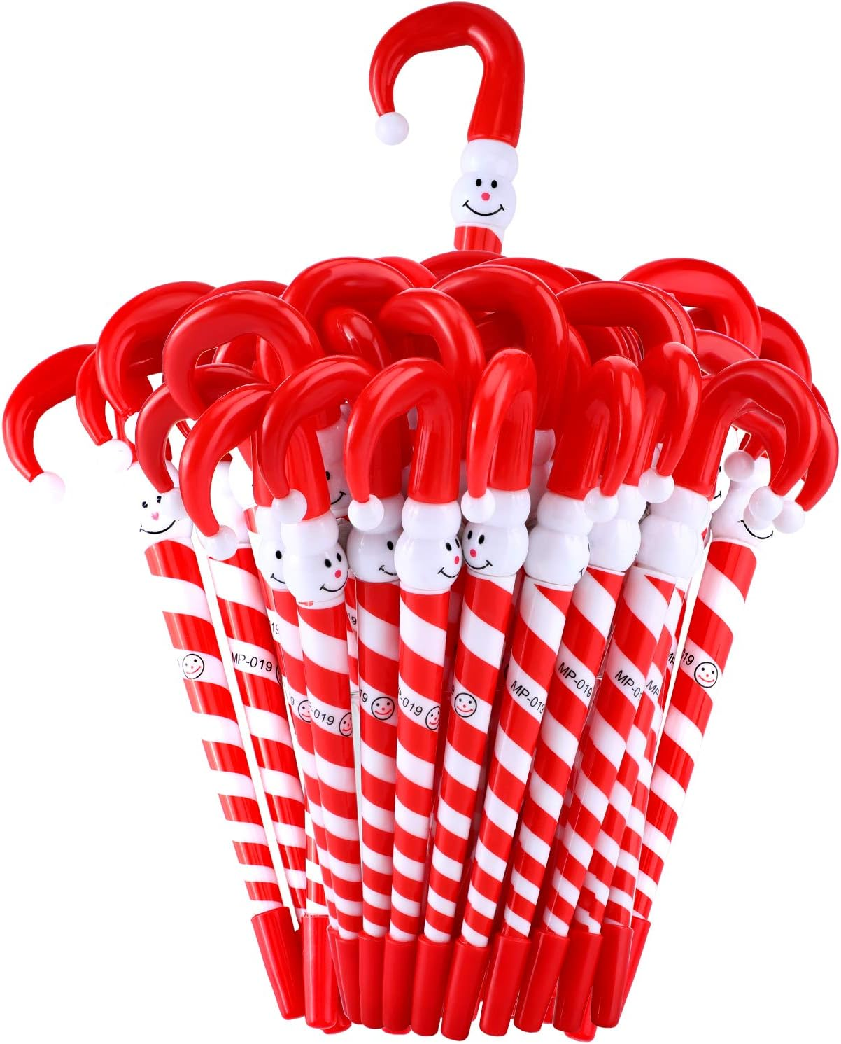 Outus 40 Pieces Christmas Snowman Umbrella Cane Ballpoint Pens for Daily Use, Gifting, Office, School, Home or Parties image number 6