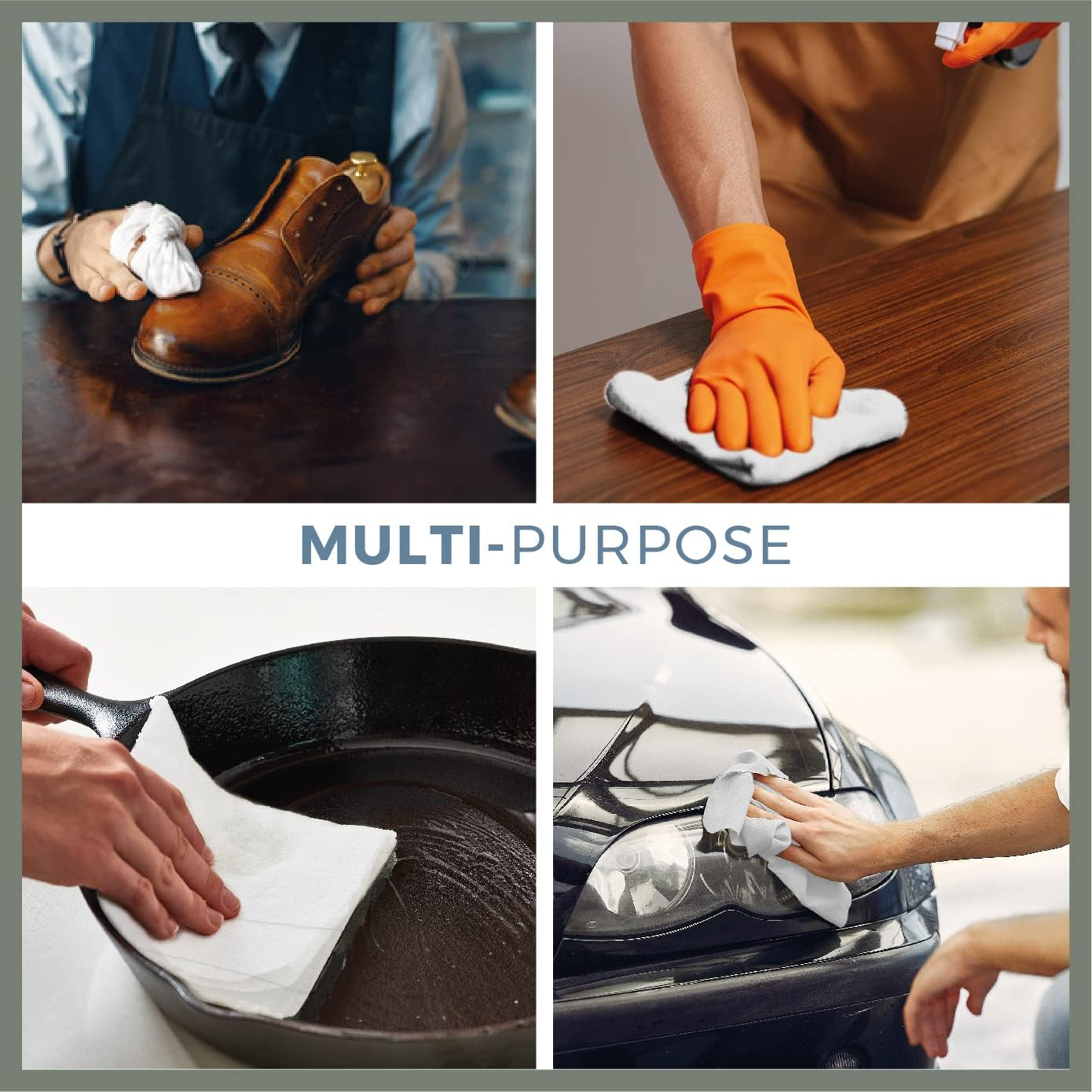 VALENGO New Lint Free Cotton Cloth, Soft Tshirt Rags, Lint Free for Staining Wood, Cast Iron, Cleaning, Dusting, Polishing, Painting Art - Pack of 7 (17&rdquo;X17&rdquo;) image number 2