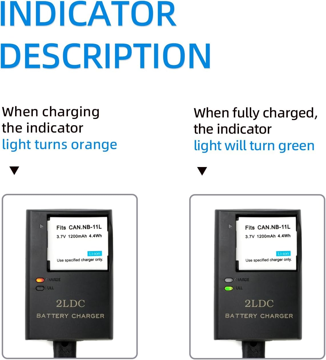 CB-2LD CB-2LDC CB-2LF Battery Charger for NB-11L NB-11LH Battery Compatible with Canon Powershot ELPH 110 130 340 350 360 HS, A2300 A2400 A2500 A2600 A3400 A3500 A4000 Is, IXUS 160 162 185 240 285 HS