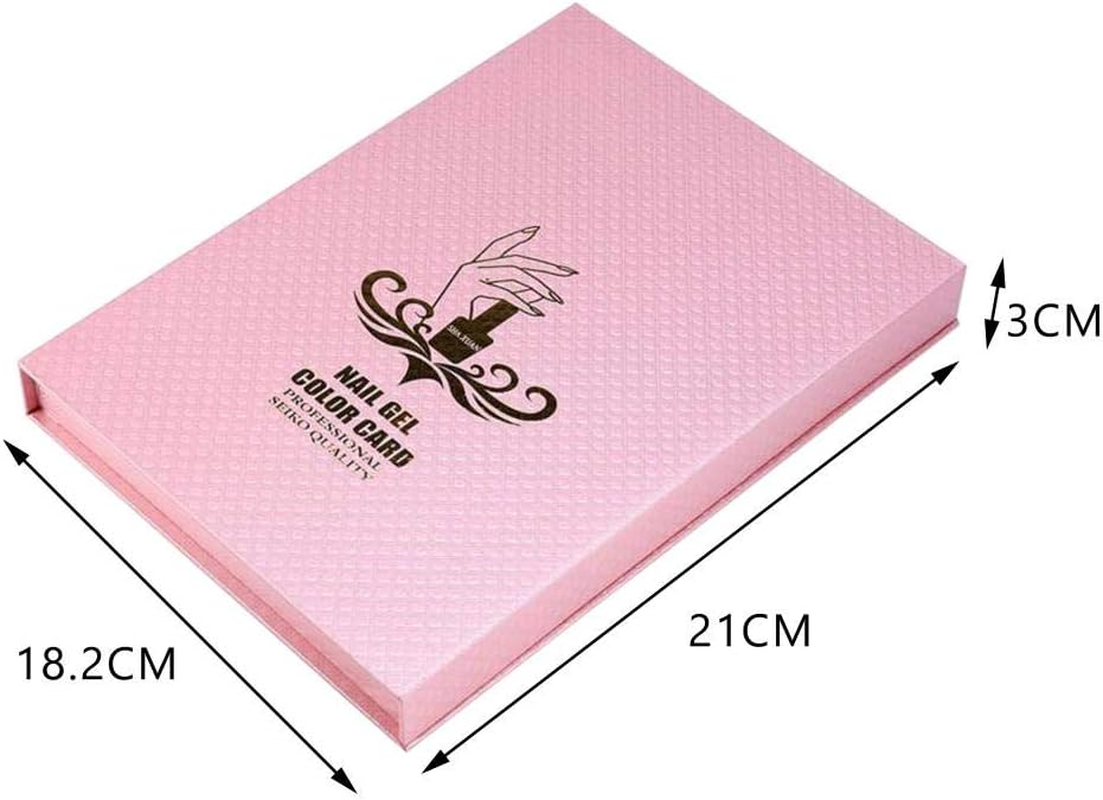 Salon Nail Art Display Book 120 Colors Tip Gel Polish Chart Book Pink image number 4