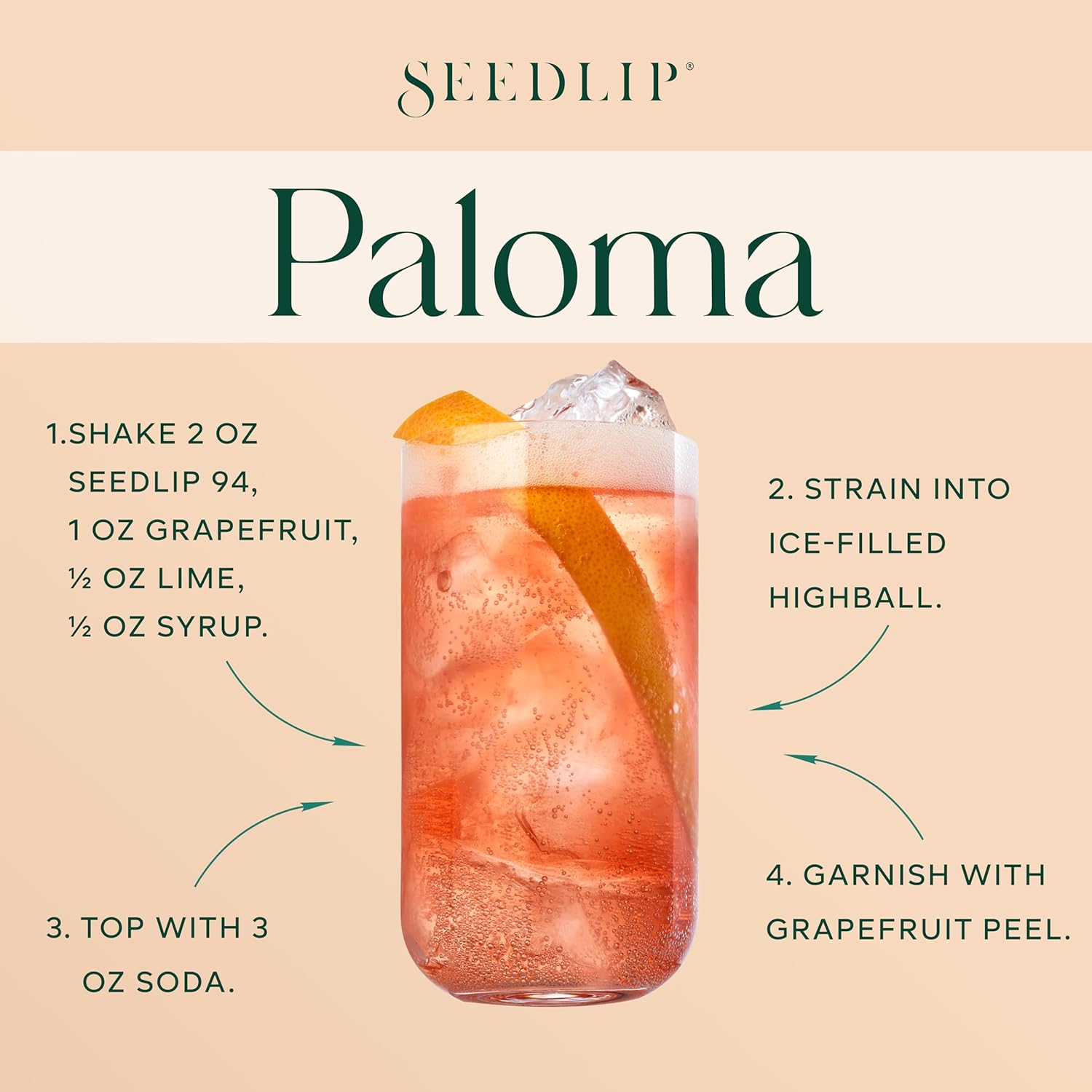 Seedlip Spice 94 Spirit &ndash; Cardamom Drink and Allspice Botanical Spirit with Grapefruit Flavored Spirit Notes &ndash; Mocktail Spirit and Non Alcoholic Gin Alternative &ndash; 0% Alcohol Drink &ndash; 700 Ml image number 4