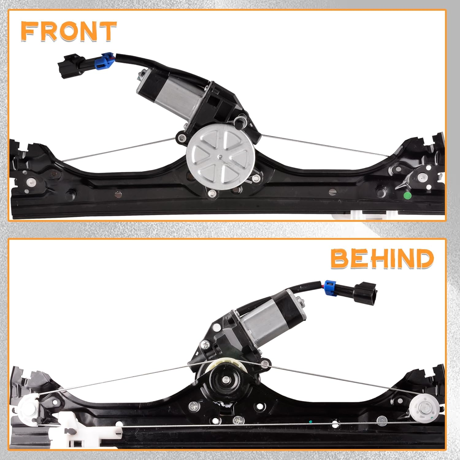 Predep Front Left Driver Side Power Window Regulator with Motor Assembly Compatible for Fiat 500 1.4L 2012-2019, Replacement 751-648 68070267AC 68070267AD 68070267AE image number 1