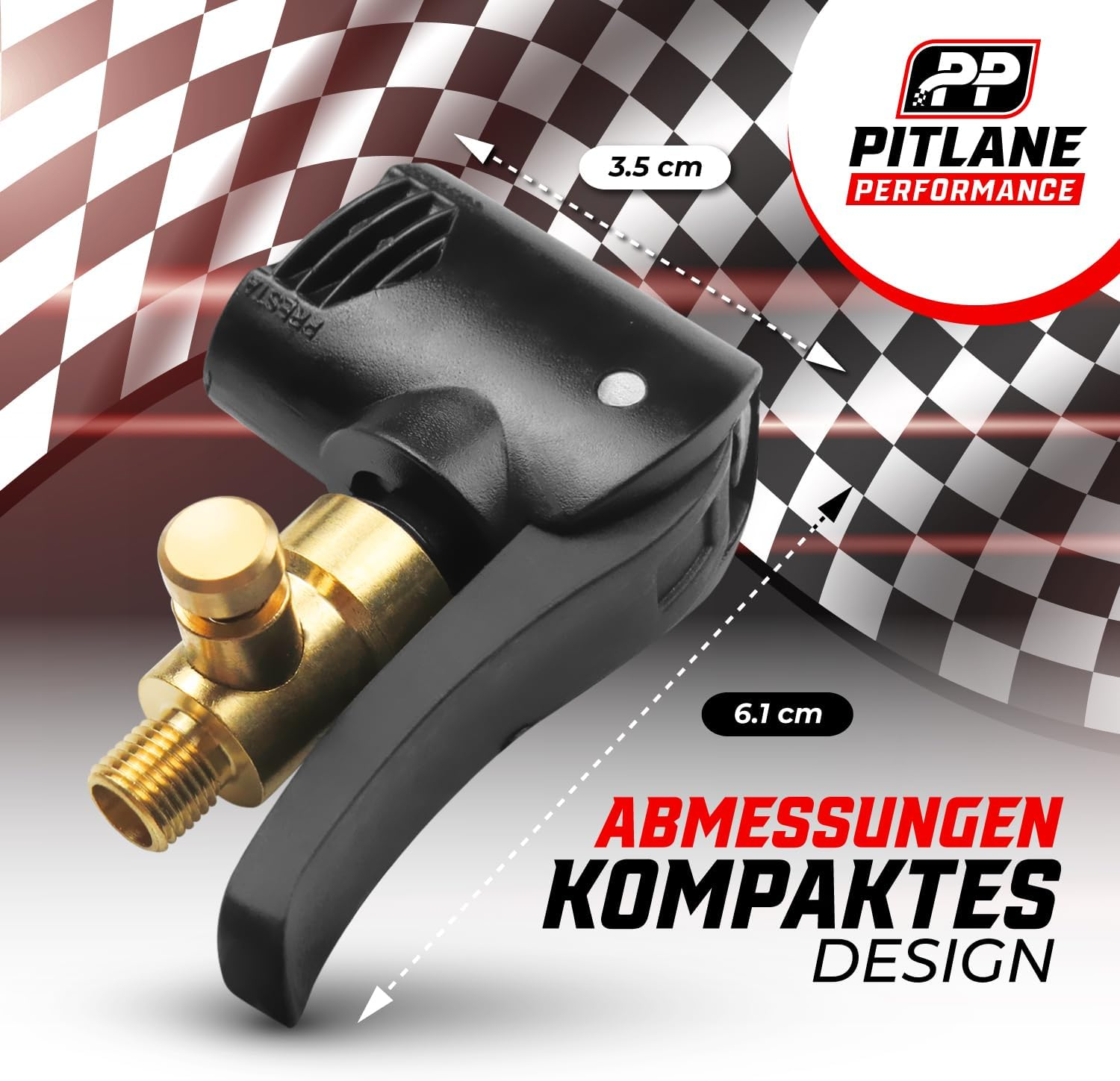 Schrader & Presta Car Valve Lever Connector; Valve Connector Car Air Pump Accessories; Brass Threaded Nozzle