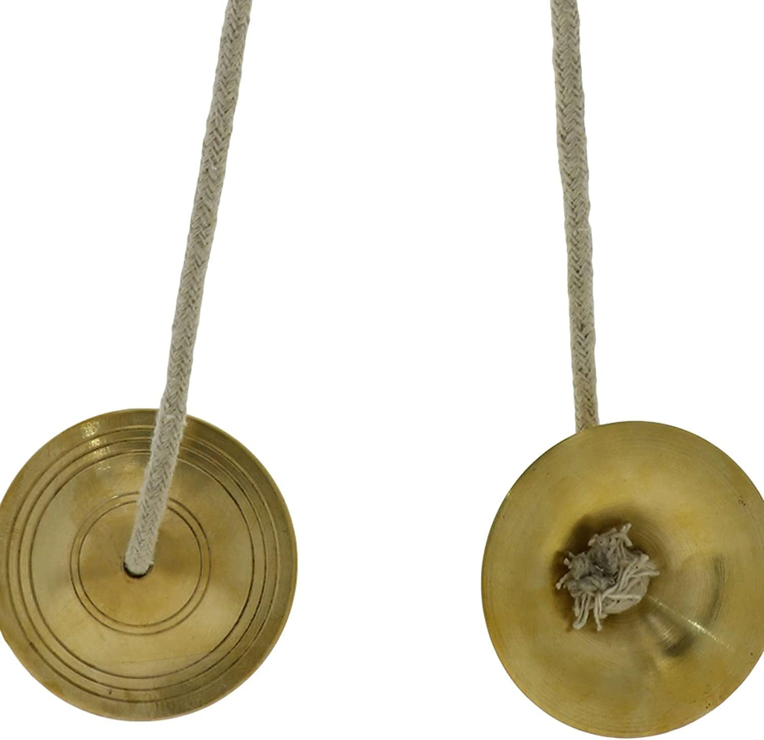 KHALSA MUSICAL Manjeera for Pooja-Kirtan-Worship- Kartal Instrument-Hand Cymbals Manjira Pair - Indian Musical Instrument(Size : 3 Inch)