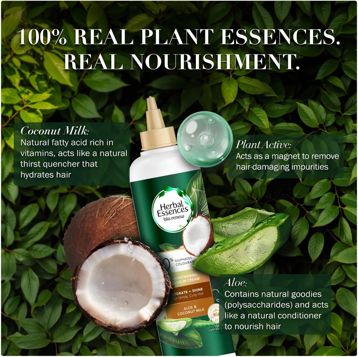 Herbal Essences Bio Renew Smooth Leave-In Cream Aloe & Coconut Milk 270Ml Condit