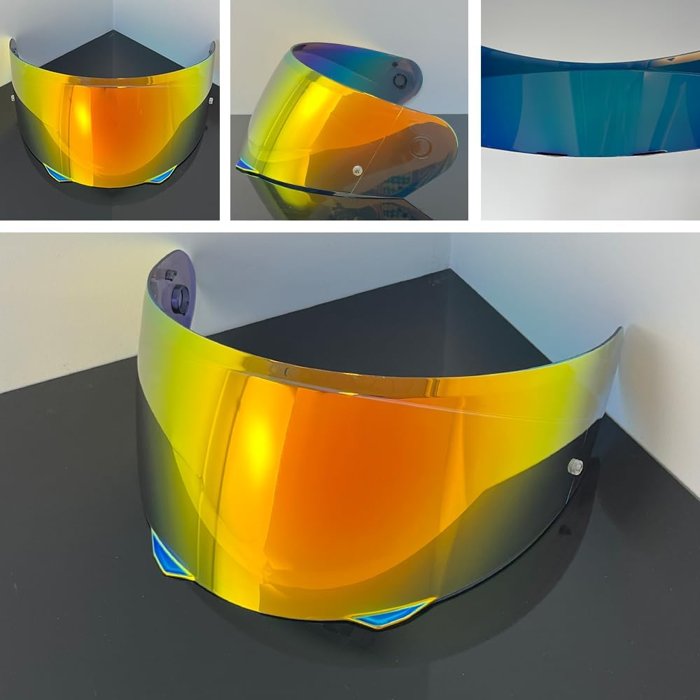 BSTOP HJ-33 Helmet Visor for HJC I90 Shield Replacement Uv Protected Faceshield Helmet Accessories (Revo Deep Red-Day Useonly) - Deep Black-Day Use Only image number 5