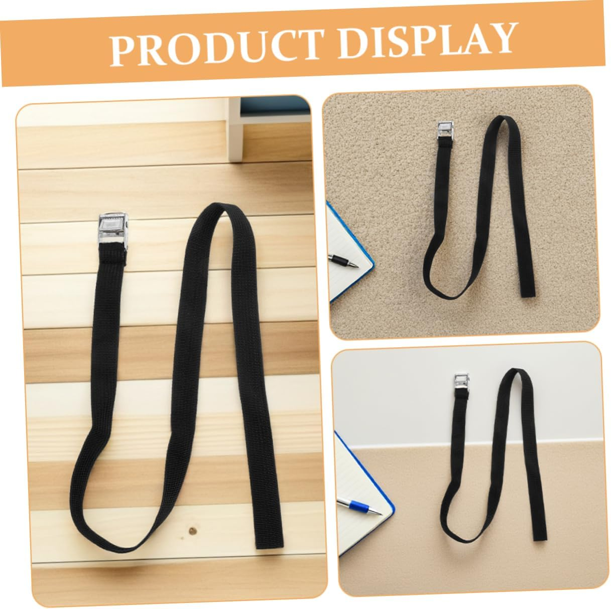 3Pcs Elastic Surfboard Straps with Metal Buckle Heavy Duty Luggage Straps for Secure Binding and Quick Multifunctional Fitness Gear Belt for Travel and Gym Use image number 2